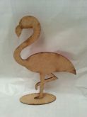 flamingo 20 cm mdf cru com base