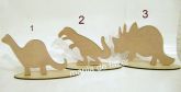 kit 12 dinossauro com base enfeite de mesa mdf cru 3 mm 15 cm altura