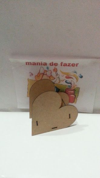 KIT 10 CACHEPO PORTA DOCE CORAÇÃO 14X14CM MDF CRU