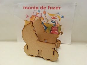 KIT 10 CARRINHO DE BBE PORTA DOCE  MDF CRU 12CM