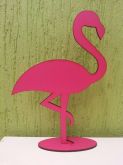 flamingo pink 20cm com base mdf cor uma face